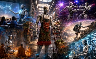 ¡Robots ya conviven con humanos! Enseñan, bailan, rezan y hasta se casan