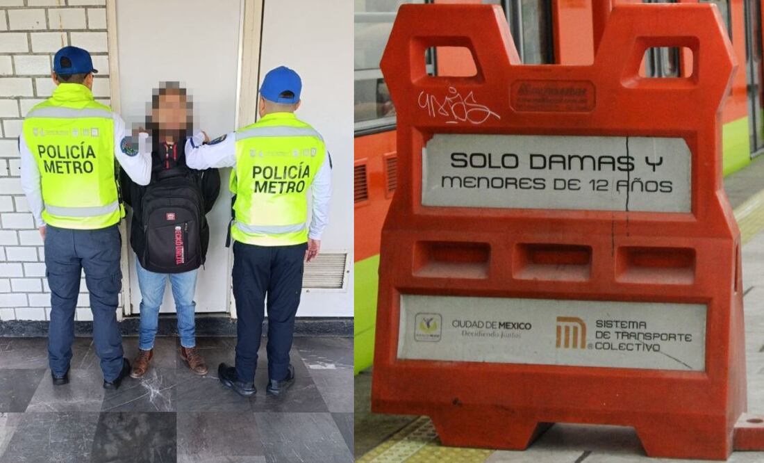 Detienen a hombre vestido de mujer en la Línea A del Metro CDMX. Foto: (Especial / Cuartoscuro)