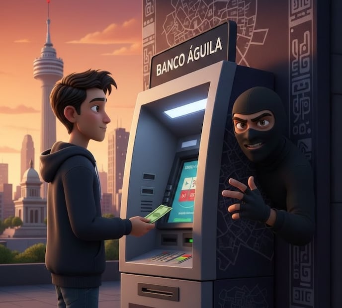 ¿Ya te cayó el aguinaldo? Evita ser víctima de fraude en cajeros automáticos con estas recomendaciones. Foto: (IA)