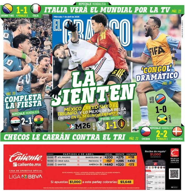 Portada El Gráfico | Miércoles 1 de abril de 2026