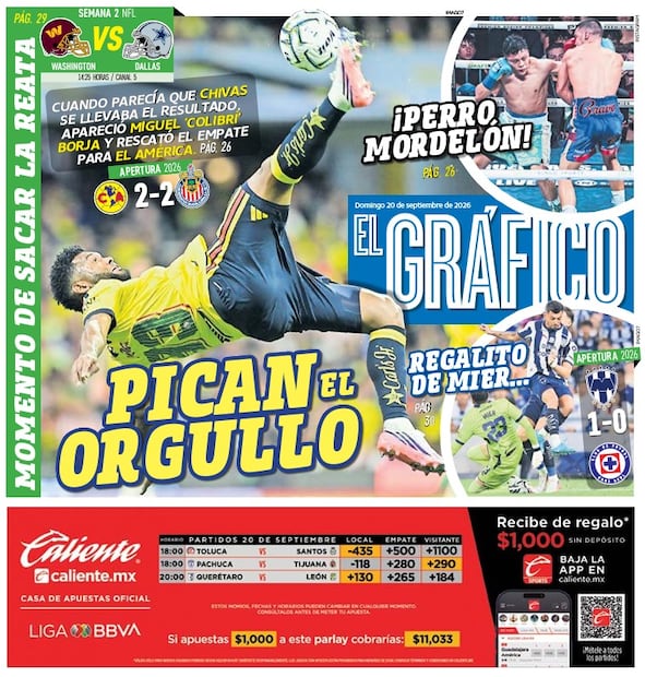 Portada El Gráfico | Domingo 20 de septiembre de 2026