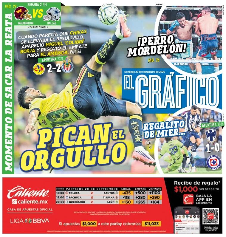 Portada El Gráfico | Domingo 20 de septiembre de 2026