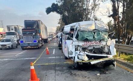 Tragedia en la México-Querétaro: Chofer de ambulancia y mujer mueren en brutal choque