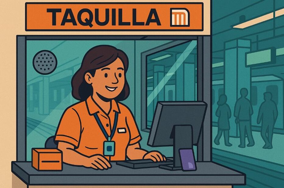 ¿Cómo entrar a trabajar de taquillera en el Metro CDMX?. Foto: (IA)