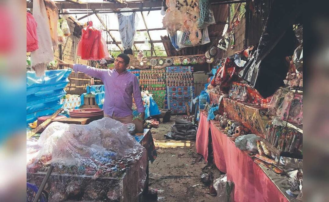 Comerciantes en Acapulco - huracán Otis 