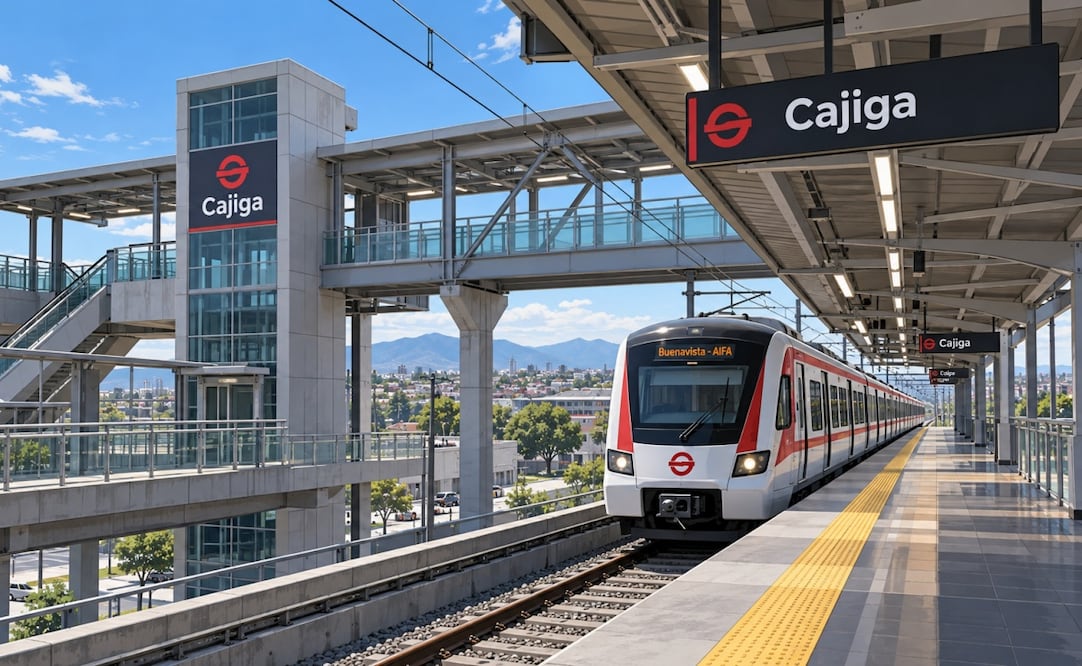 Estación Cajiga del Tren Buenavista-AIFA. Foto: IA