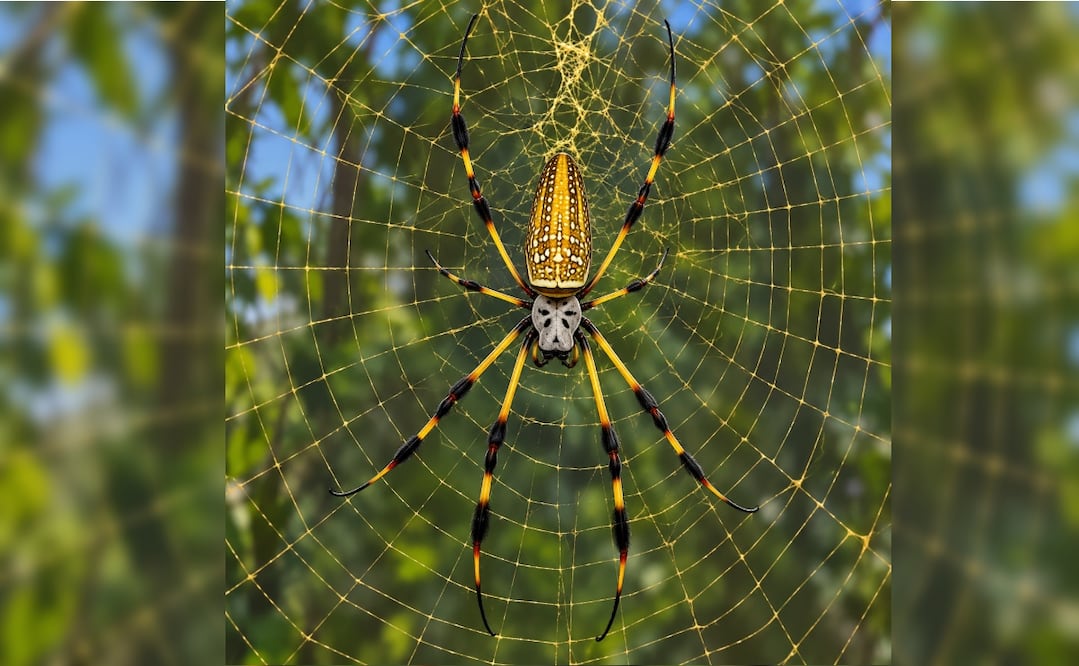 Araña seda de oro. Foto: IA
