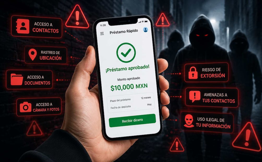 ¡Cuidado con las apps de préstamos! Así roban tu información mientras fingen que te ayudan. Foto: (IA)
