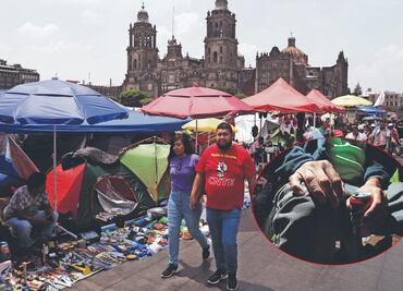 ¿Qué cosas ilícitas venden en el plantón de los maestros de la CNTE cuando cae la noche?