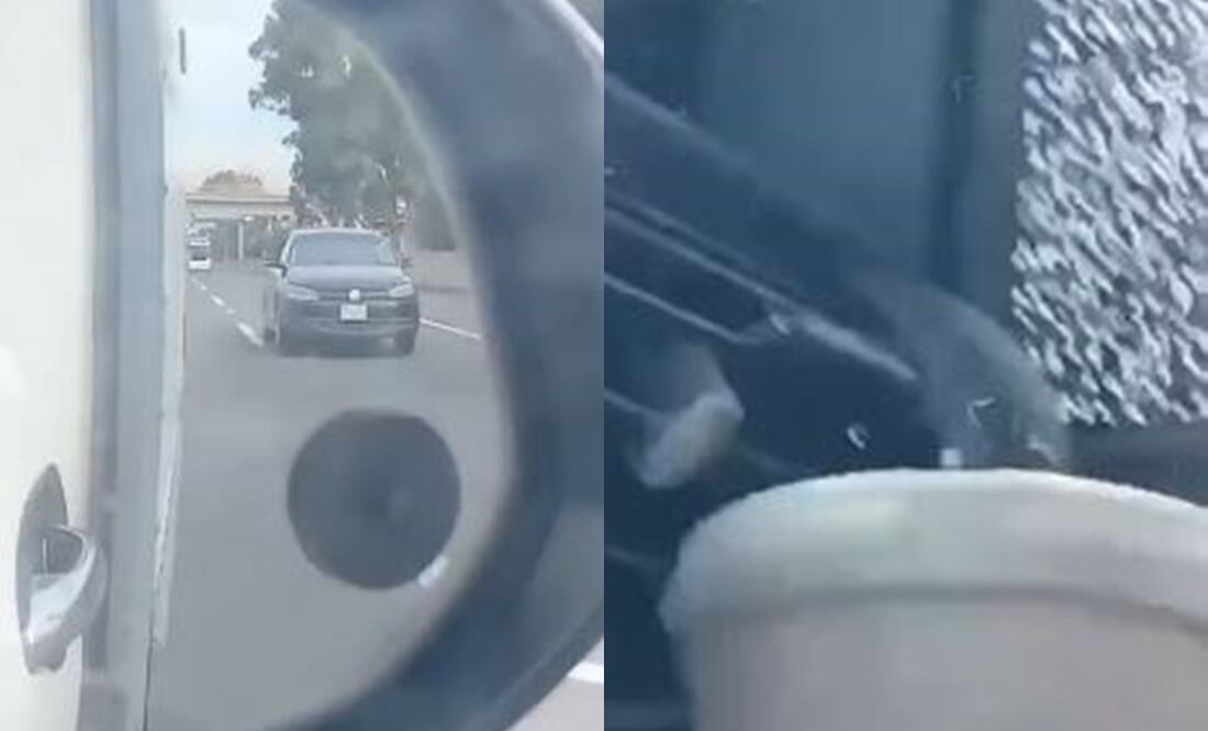 VIDEO: Padre e hijo quieren exponer montachoques y terminan baleados en la México-Pachuca