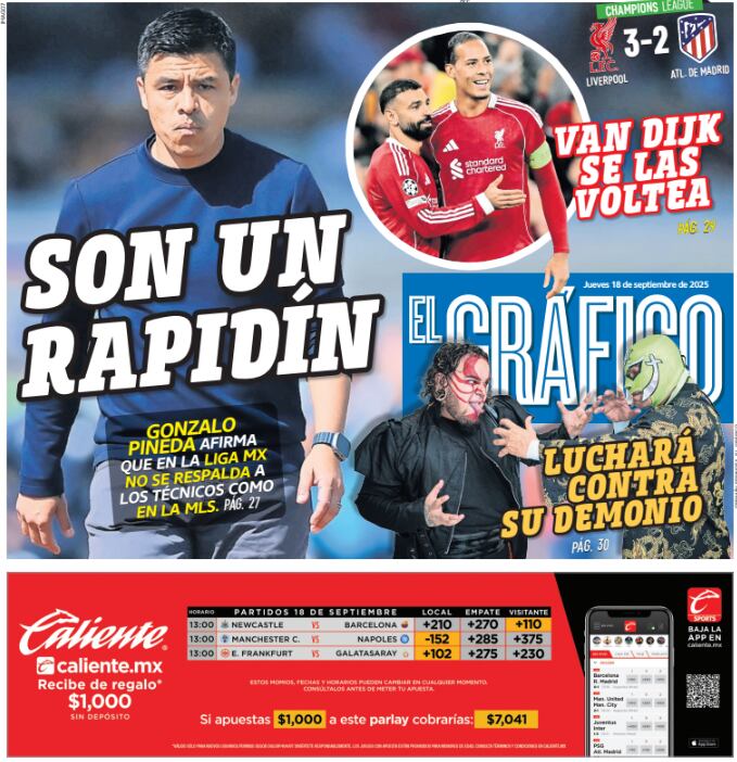 Portada El Gráfico | Jueves 18 de septiembre 2025