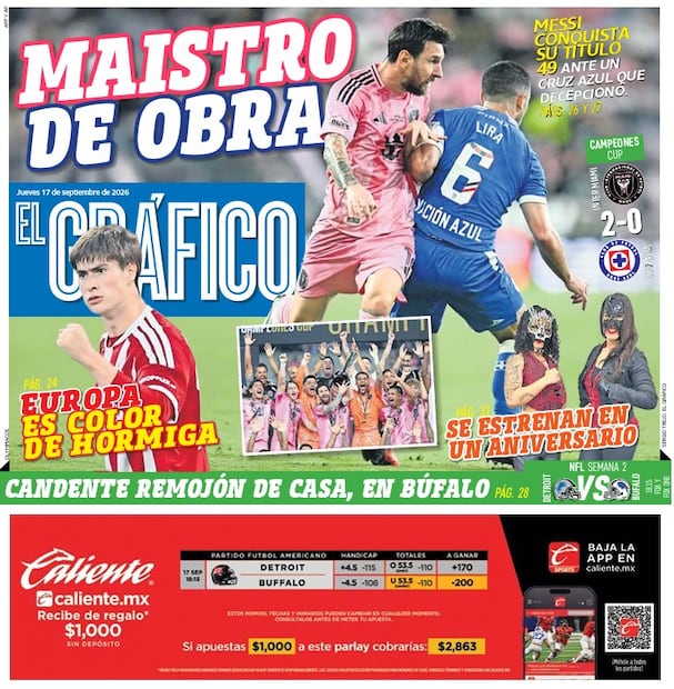 Portada El Gráfico | Jueves 17 de septiembre de 2026