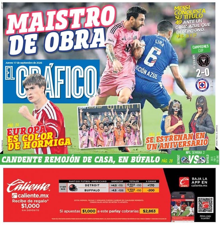 Portada El Gráfico | Jueves 17 de septiembre de 2026