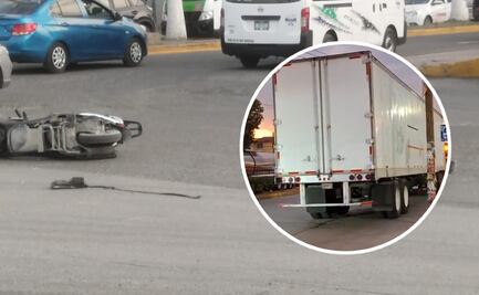 Tráiler le destroza la cabeza a motociclista en Tultepec