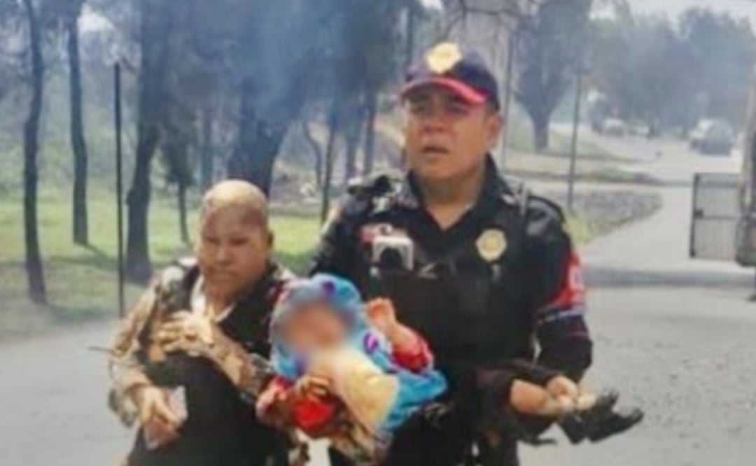 Abuelita salva a su nieta (Foto: X)