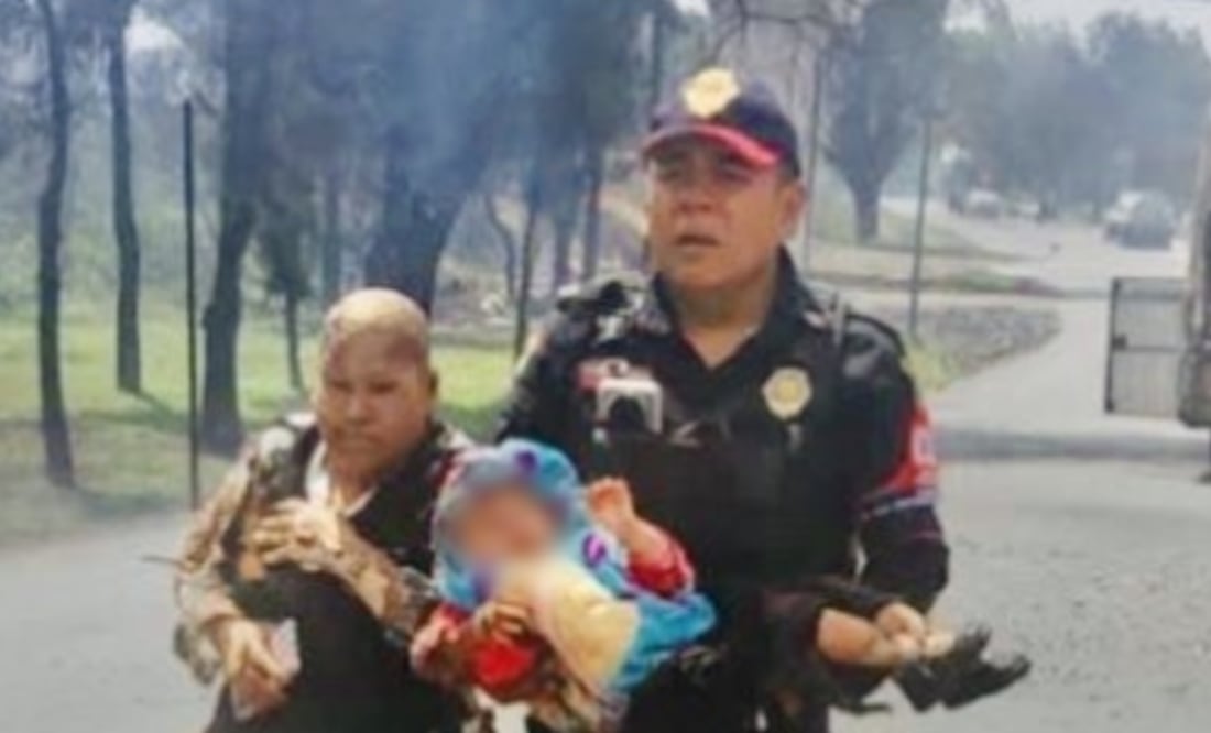 Abuelita salva a su nieta (Foto: X)