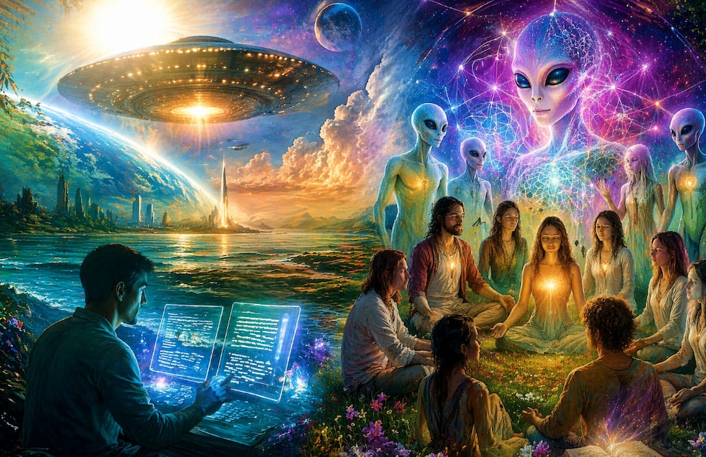 ¡IMPACTANTE! Presuntos extraterrestres dicen vivir entre humanos y nadie los nota (Foto: Creada con IA)