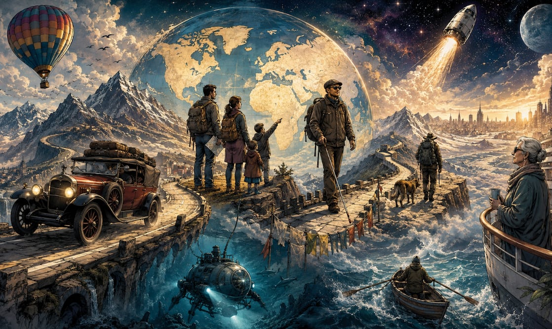 Viajes extremos que hicieron historia: Récords, aventuras y vueltas al mundo (Foto: Creada con IA)
