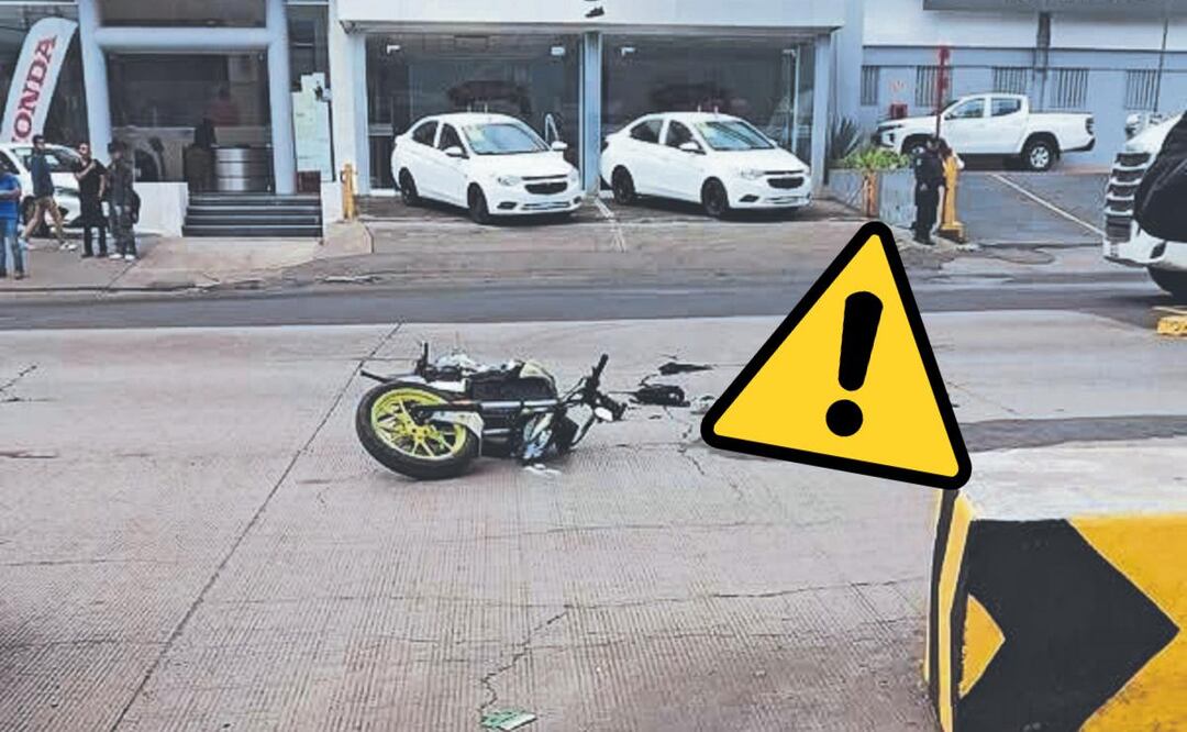 Trailero le pasa por encima a chavita en moto y la quiebra sobre Avenida Insurgentes Sur. Foto: (Especial)