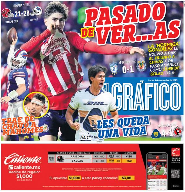 Portada El Gráfico | Lunes 3 de noviembre 2025