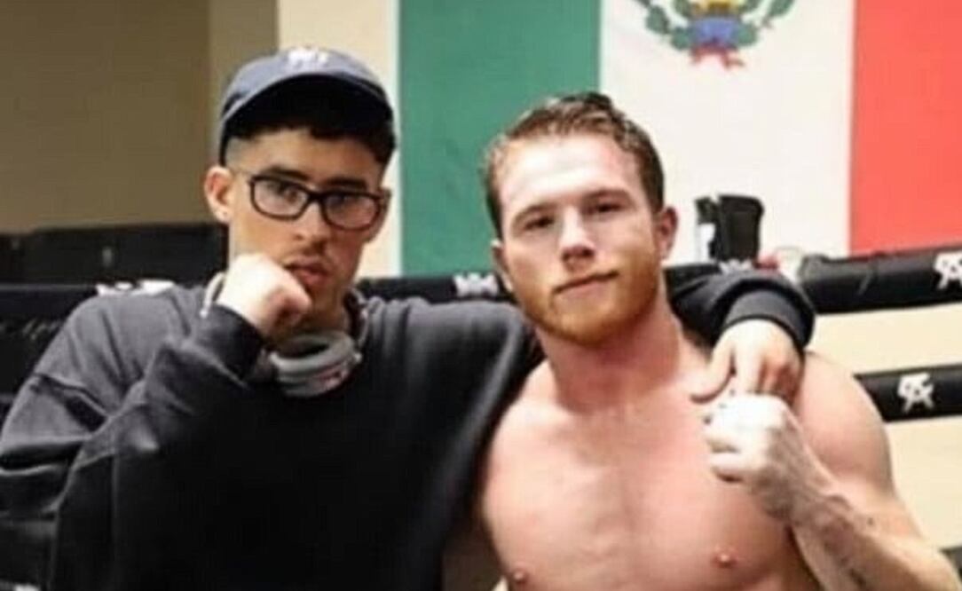 Foto: Especiales (¿Bad Bunny vs Saúl “Canelo” Álvarez? El cantante está confiado que vencería al boxeador sobre el ring)