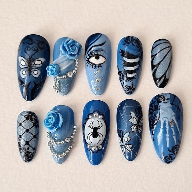 Las uñas spooky que serán tendencia este Halloween 2026
Foto: Pinterest