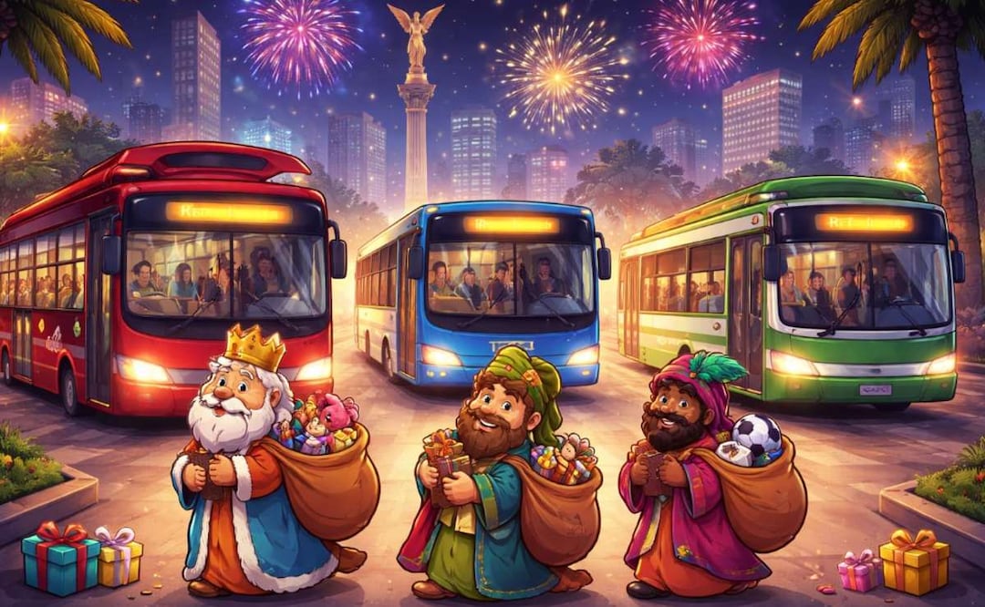 Transporte de madrugada para apoyar a los Reyes Magos en CDMX: Horarios y Rutas. Foto: (IA)