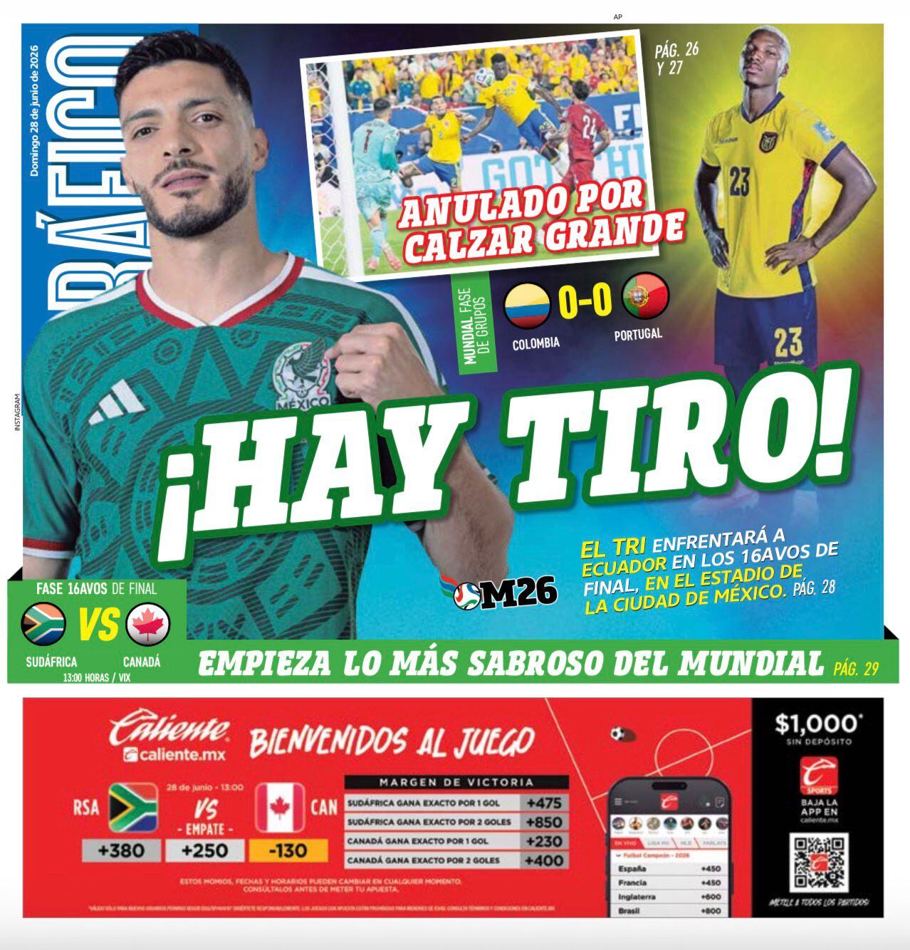 Portada El Gráfico | Domingo 28 de Junio de 2026