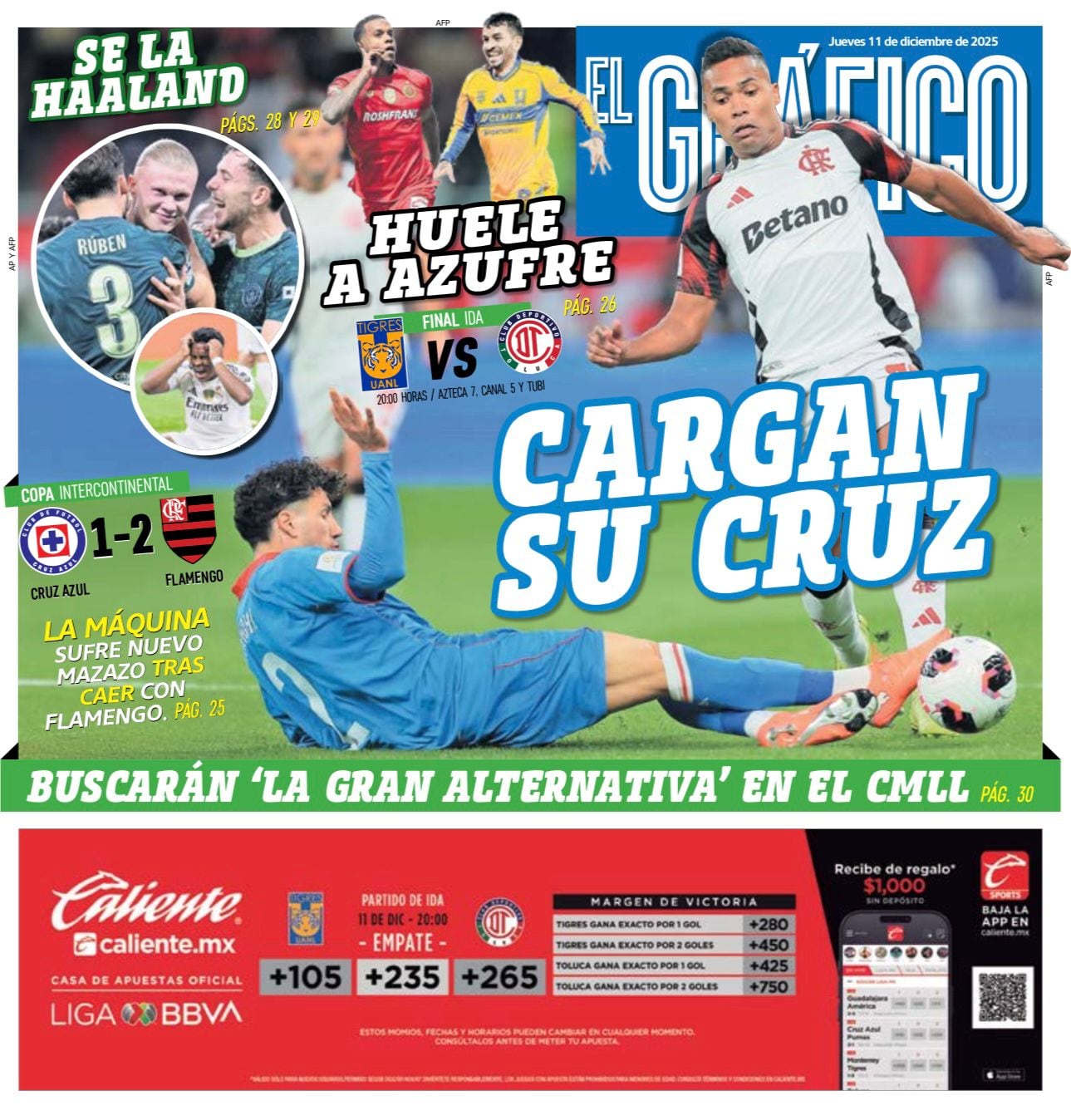 Portada El Gráfico | Jueves 11 de diciembre de 2025.