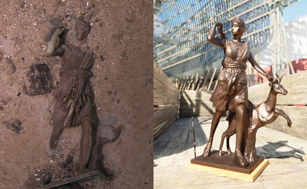Hallan estatua de bronce perdida en expedición al Titanic 