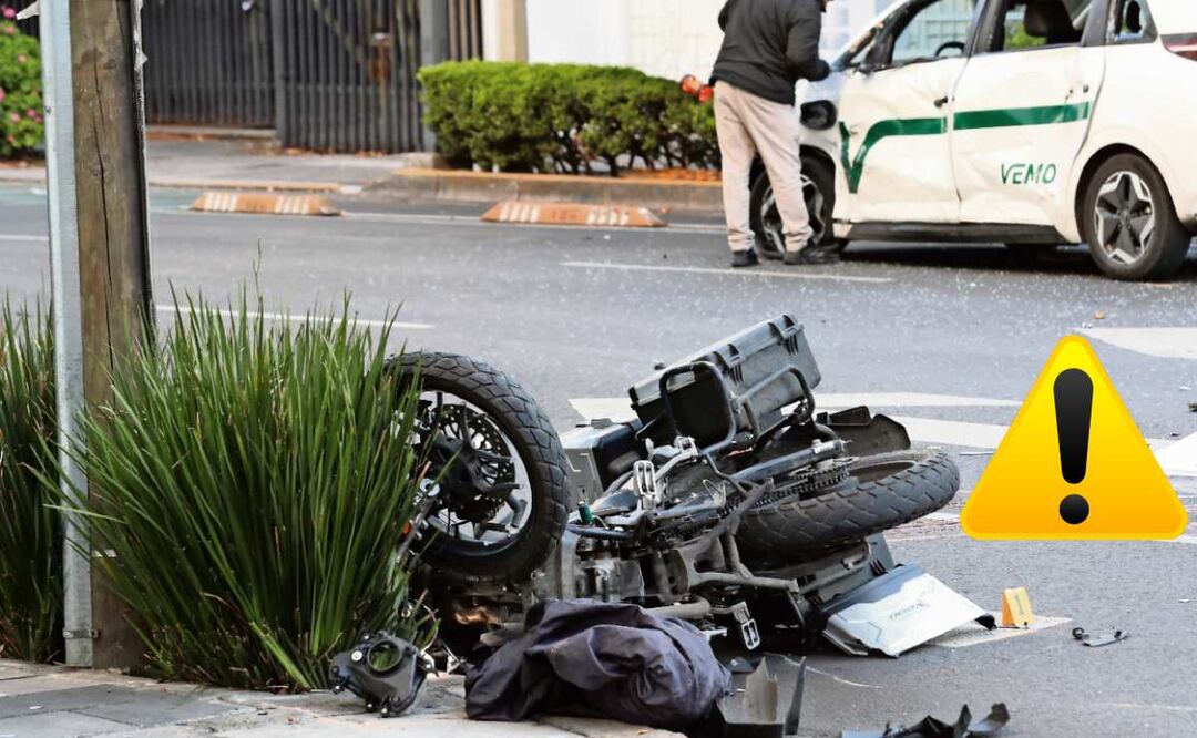 Motociclista intentó ganar el paso pero se ganó el paraíso, en colonia Del Valle
