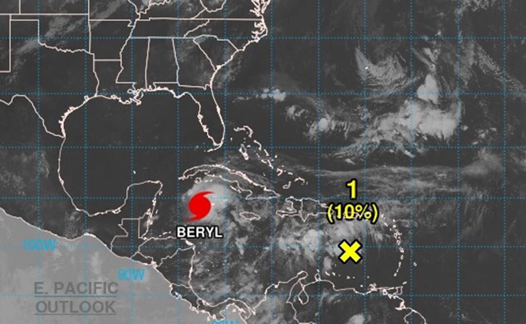 Beryl podría perder fuerza, pero sí golpeará Yucatán todavía como huracán