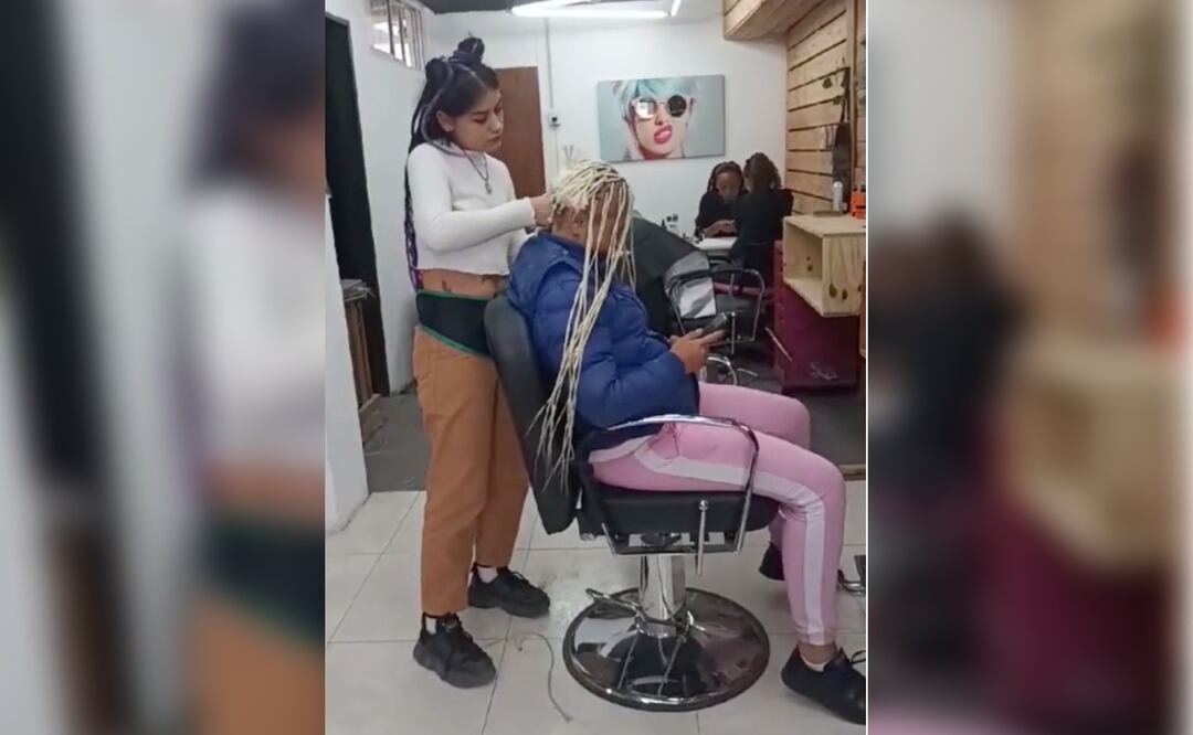 VIDEO: Mujer se quiere ir sin pagar, pero estilista la rapa