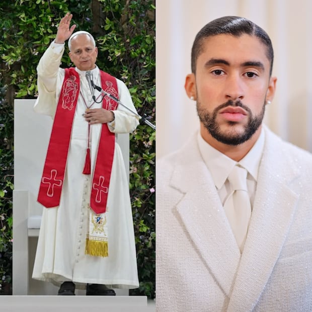 Papa León XIV y Bad Bunny (Via: X)