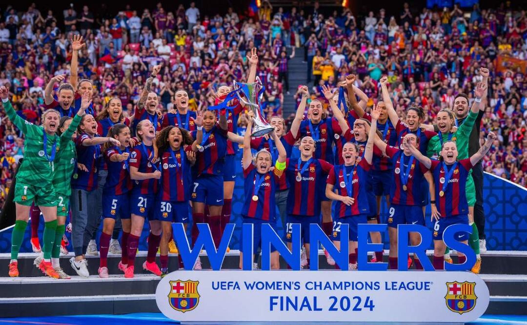 Champions League Femenil: Barcelona campeonas al vencer 2- 0 al Olympique de Lyon