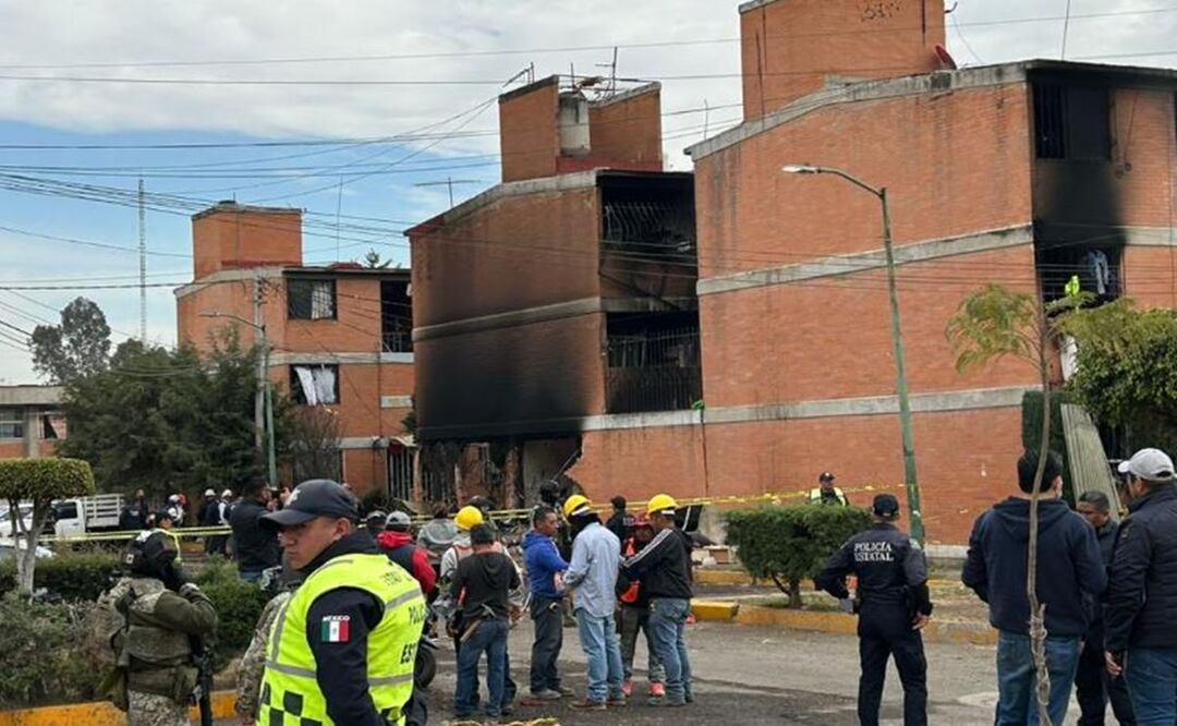 Explosión de cilindro de gas le causa la muerte a una mujer en Edomex, hay 14 depas dañados