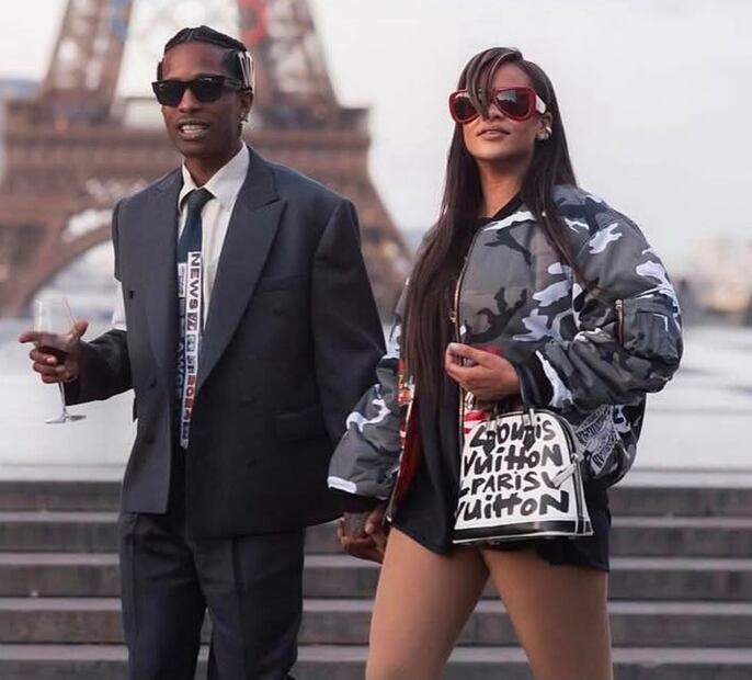 Rihanna y A$AP Rocky (Vía: Instagram)