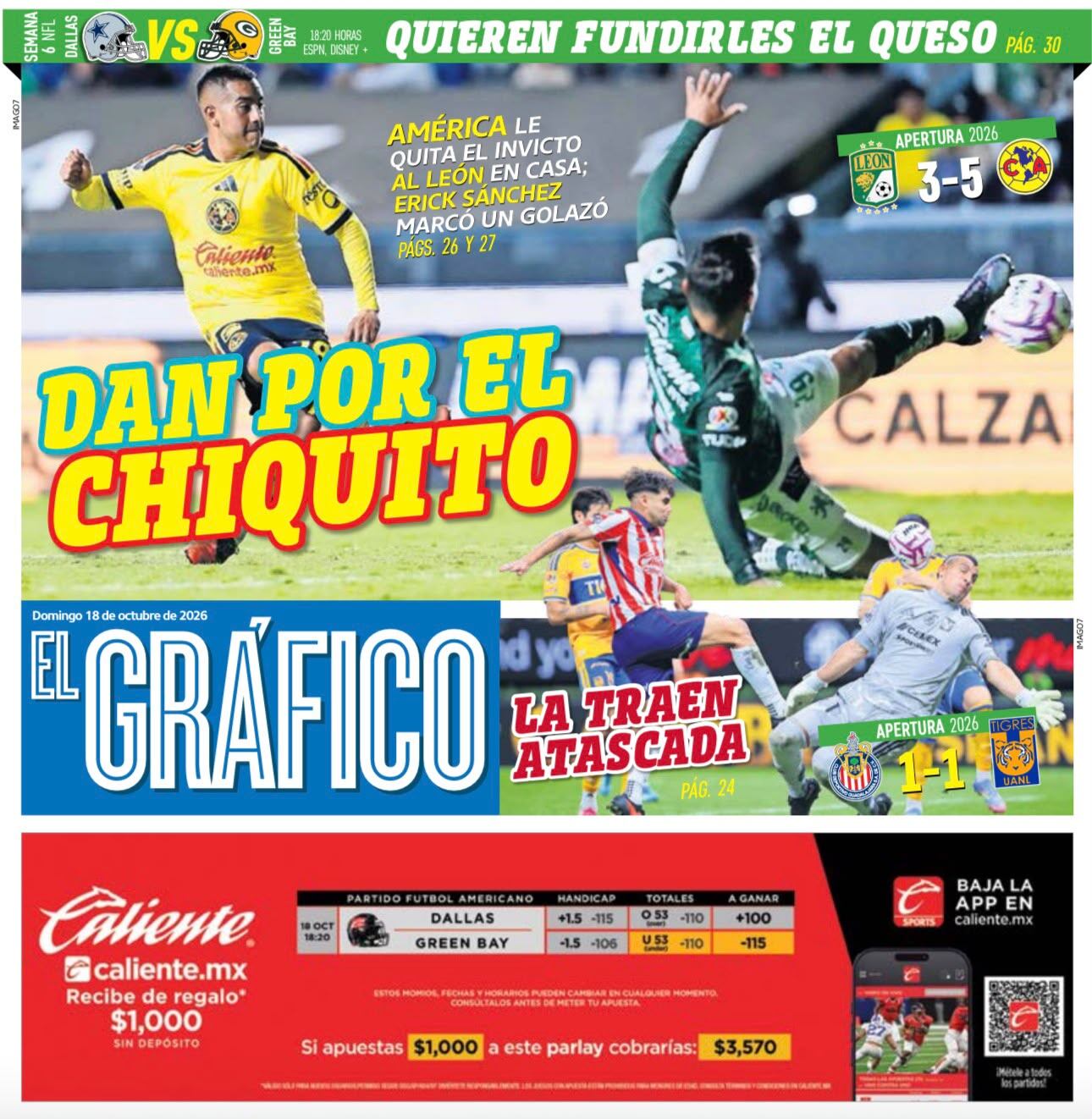 Portada El Gráfico | Domingo 18 de Octubre de 2026