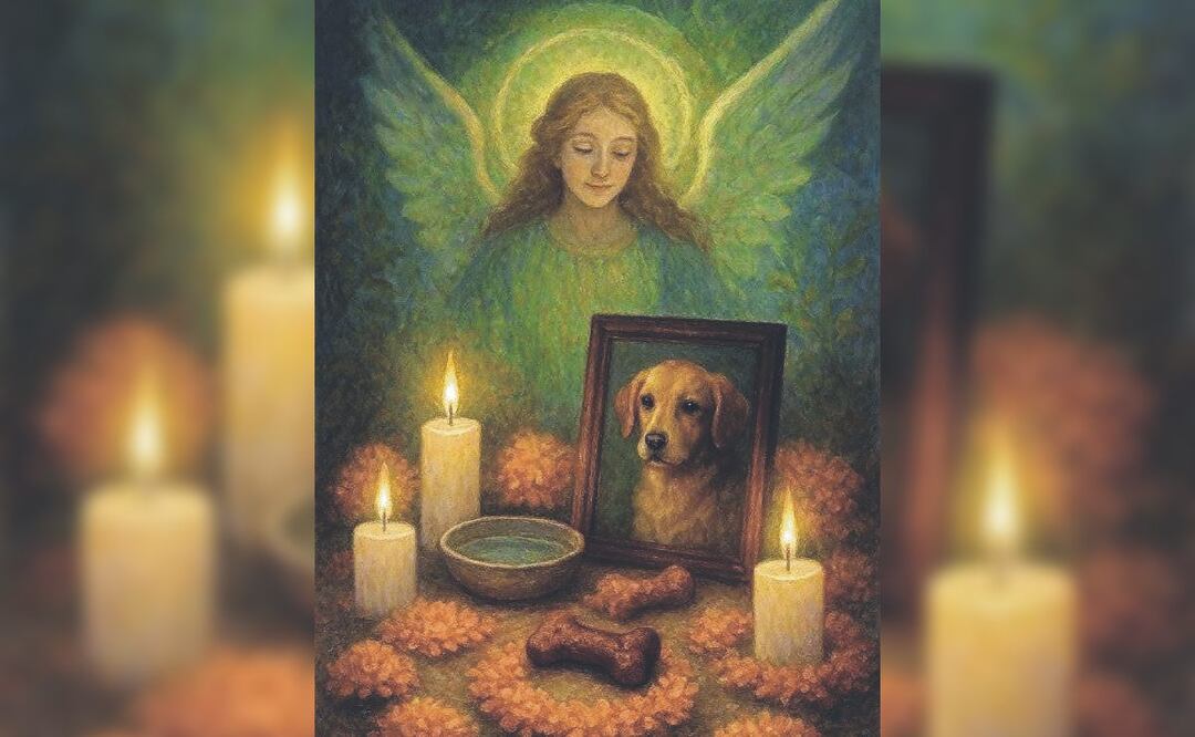 Ritual para honrar a mascotas fallecidas. Foto: (IA)