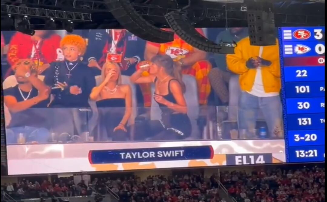 NFL muestra que a Taylor Swift le da sed de la mala y los funan en redes