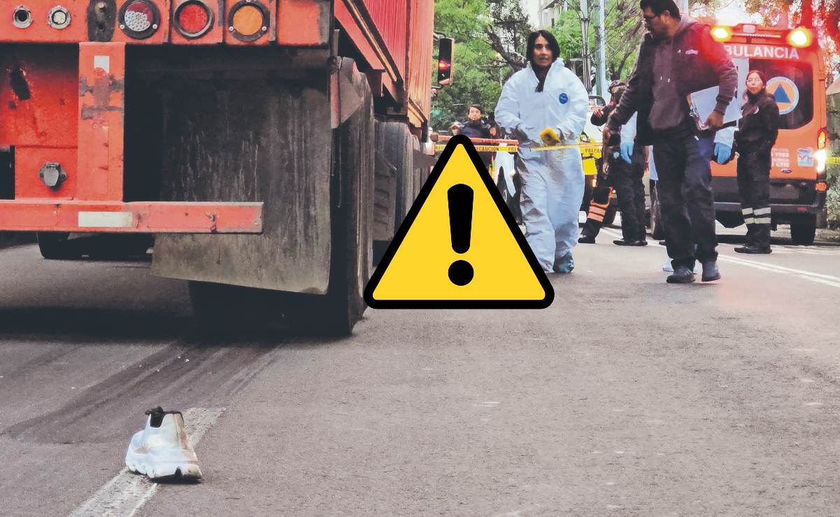 Hombre muere prensado luego de ser arrastrado por un tráiler de doble remolque, en la Miguel Hidalgo
