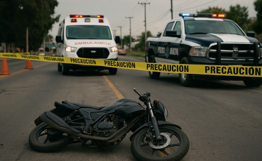 Motociclista muerto en la Texcoco-Lechería. Foto: (IA)
