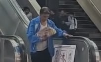 ¡Cardio de alto riesgo! Hombre convierte escaleras del Metro en caminadora
