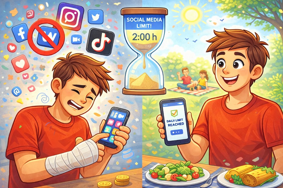 Detox digital (Foto: Creada con IA)