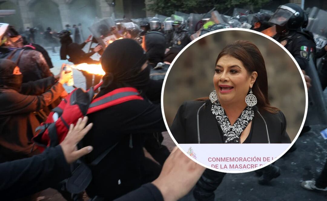 Foto: Luis Camacho / Cuartoscuro (Marcha del 2 de octubre: Reportan a 3 policías graves en el hospital ¿Qué ha dicho Brugada?)