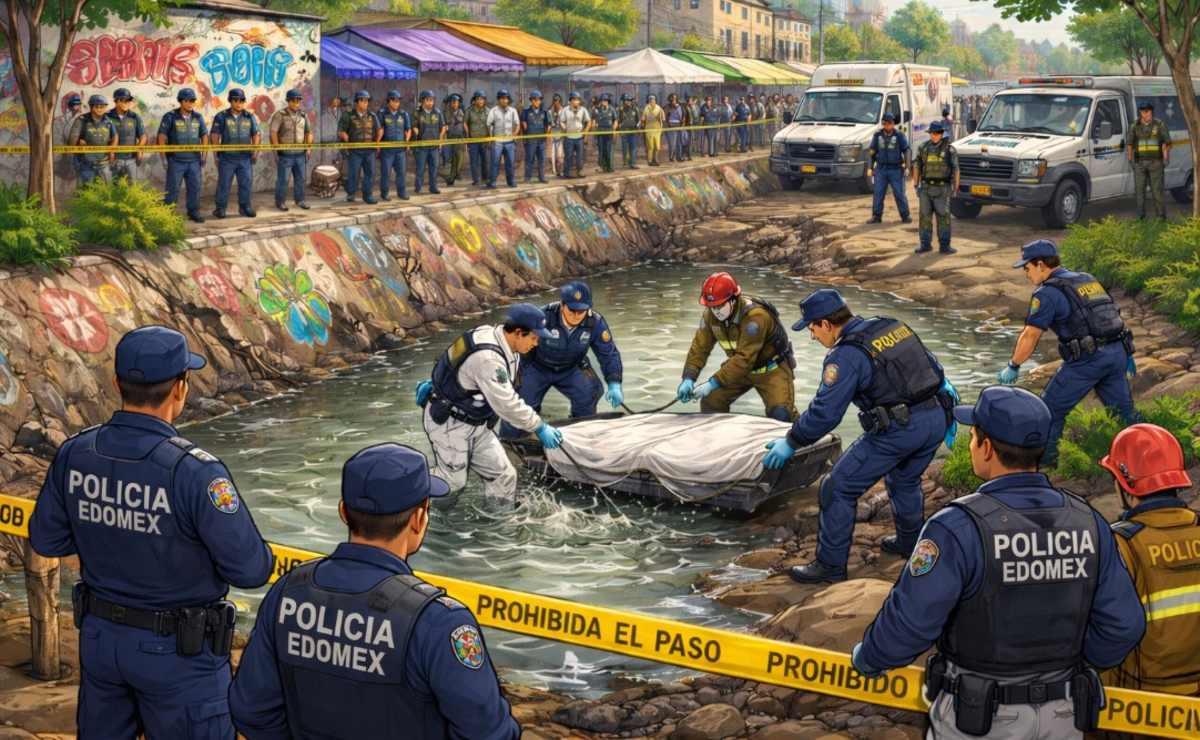 Tremendo susto: Comerciantes encontraron un cuerpo flotando en el Río de los Remedios en Ecatepec