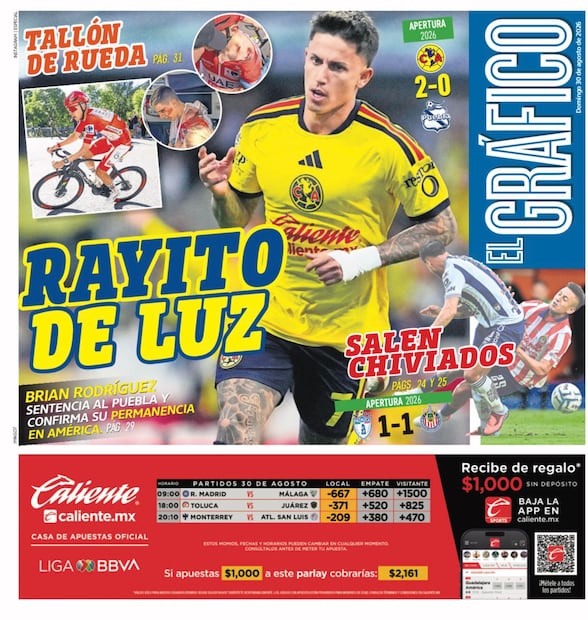Portada El Gráfico | Domingo 30 de Agosto de 2026
