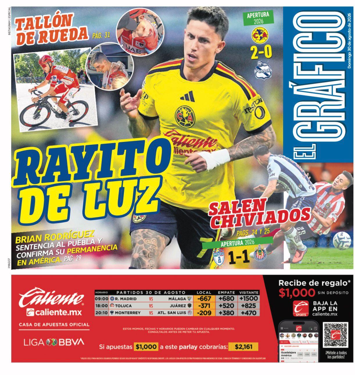 Portada El Gráfico | Domingo 30 de Agosto de 2026