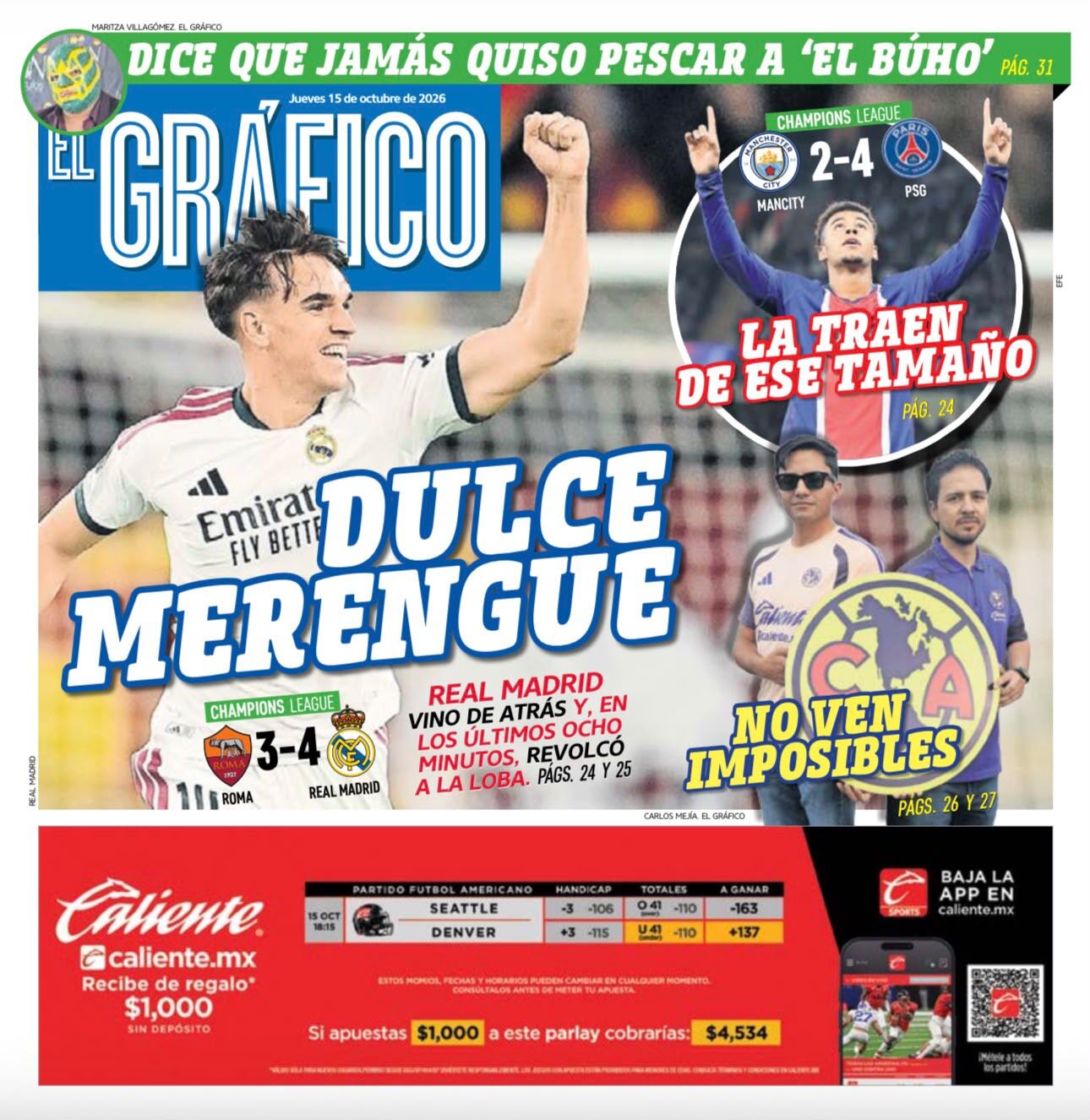 Portada El Gráfico | Jueves 15 de de Octubre de 2026