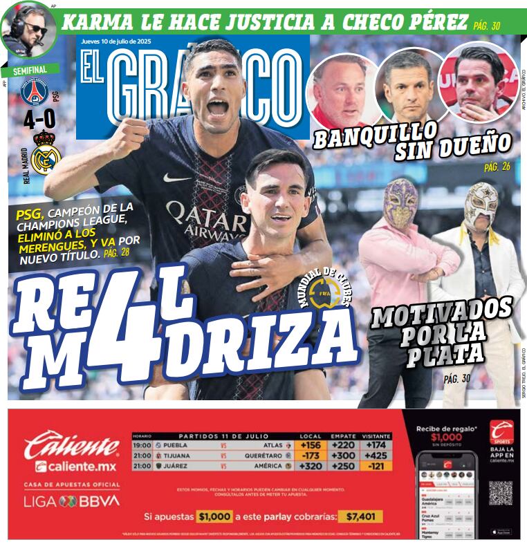 Portada El Gráfico | Jueves 10 de julio 2025